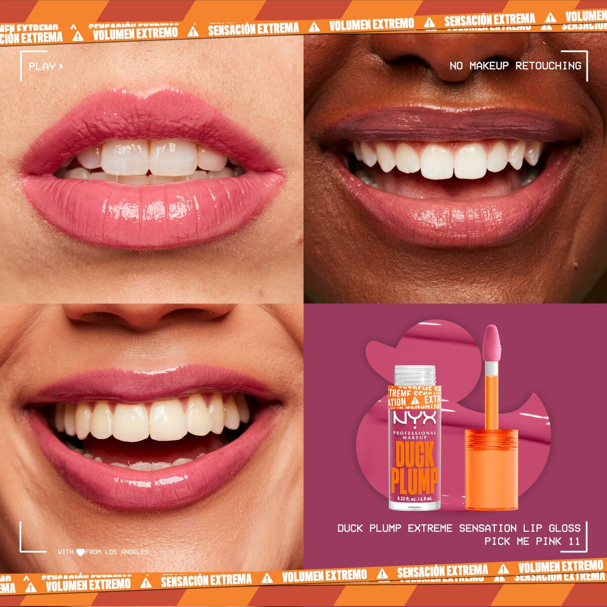 Brillo de Labios NYX Duck Plump Pink me pink 6,8 ml